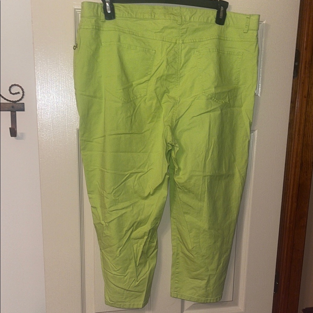 Ruby Rd. Lime Green Pants - Picture 2 of 2